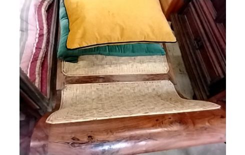 BANQUETTE DE REPOS BOIS EXOTIQUE /CANNAGE