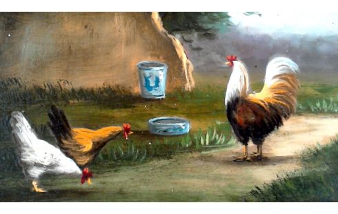 SCHILDERIJ PANEEL KIPPEN