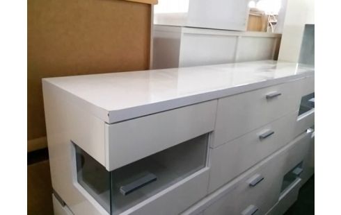 MEUBLE TV BLANC 2T (QLQS ACCROCS)