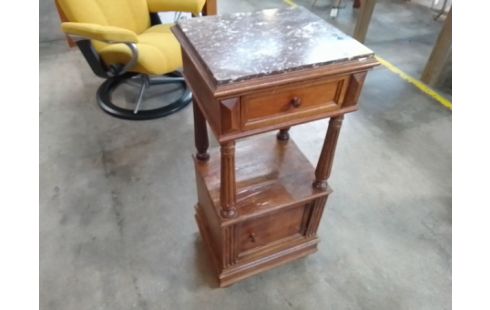 CHEVET DESSUS MARBRE 1 PORTE / 1 TIROIR