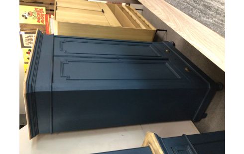 BONHEUR DU JOUR PATINE BLEU 2 PORTES 1 TIROIR