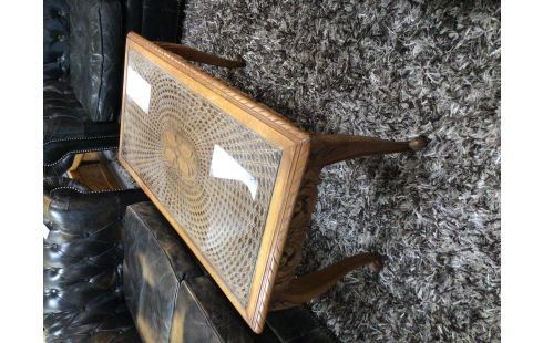 TABLE BASSE STYLE LOUIS XV CANNAGE