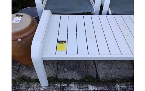 BANC EXTERIEUR METAL BLANC