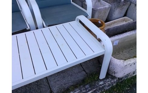 BANC EXTERIEUR METAL BLANC