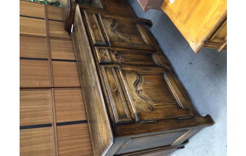 DRESSOIR CHENE MASSIF 2 PORTES 3 TIROIRS