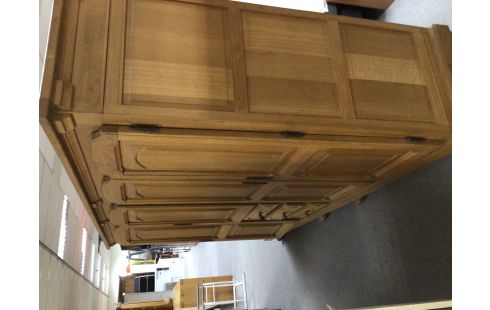 GARDE ROBES CHENE MASSIF 5 PORTES 3 TIROIRS