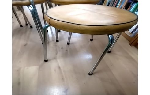 TABOURET Vintage assisse marron