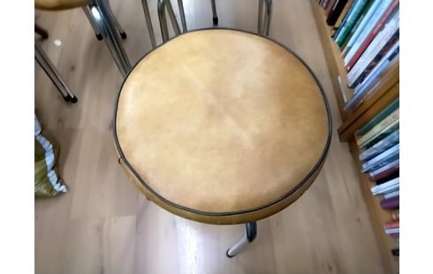 TABOURET Vintage assisse marron