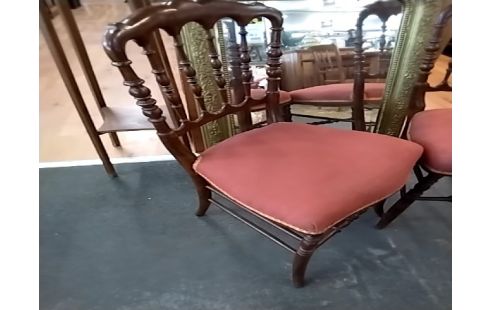 CHAISE Style napoleon bois tissu