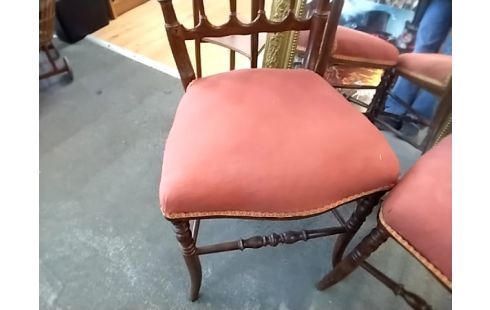 CHAISE Style napoleon bois tissu