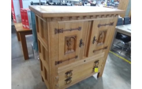 BUFFET CHENE MASSIF 2 PORTES 2 TIROIRS