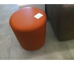 POUF SIMILI CUIR TERRACOTTA