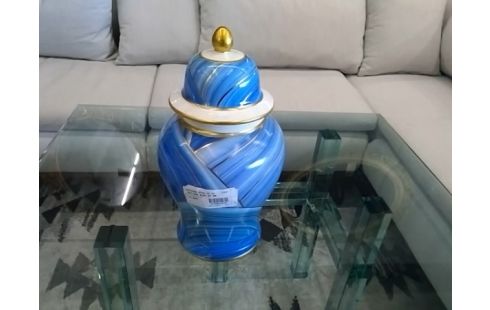 POTICHE bleu et or POTICHE BLEU ET OR