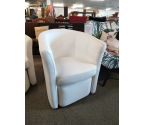 FAUTEUIL + POUF SKAI BLANC