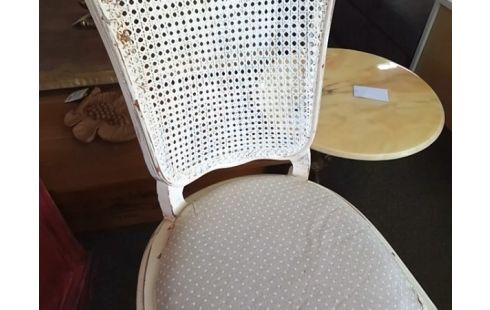 CHAISE CANNAGE BOIS BLANC