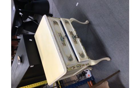 COMMODE STYLE LOUIS XV 2 TIROIRS CRAQUELEE