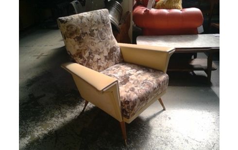 FAUTEUIL  LAAG VINTAGE SKAI