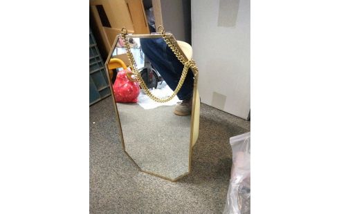 MIROIR CHAINE DORÉ PM