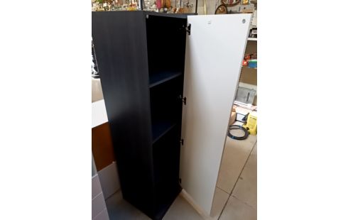 MEUBLE COLONNE BLANC ET GRIS