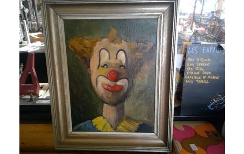 SCHILDERIJ CLOWN JAREN 40