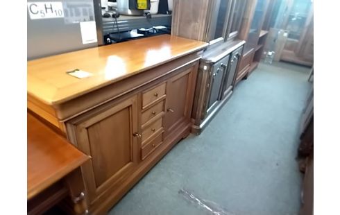 BAHUT BAS STYLE LOUIS PHILIPPE 2 PORTES 5 TIROIRS