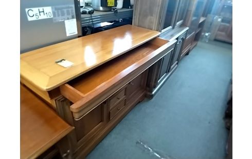 BAHUT BAS STYLE LOUIS PHILIPPE 2 PORTES 5 TIROIRS