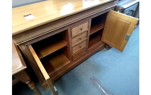 BAHUT BAS STYLE LOUIS PHILIPPE 2 PORTES 5 TIROIRS