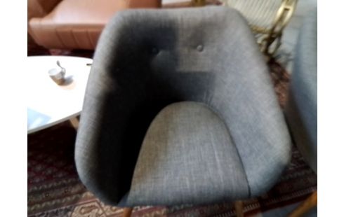 FAUTEUIL TISSU GRIS
