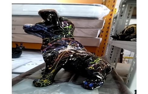 CHIEN ASSIS NOIR PM