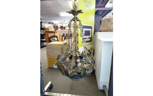 SUSPENSION BRONZE PETALES VERRES