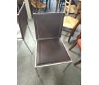 6 CHAISES GAINE CUIR CHROME