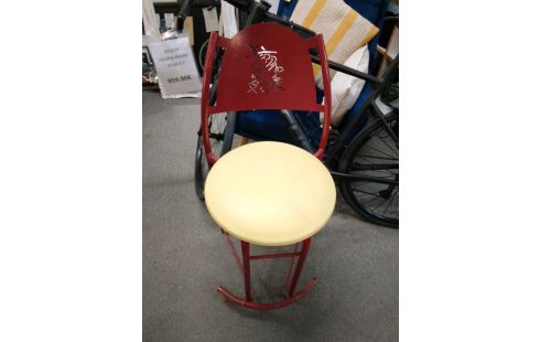 CHAISE DE BAR ROUGE ET JAUNE