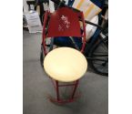 CHAISE DE BAR ROUGE ET JAUNE