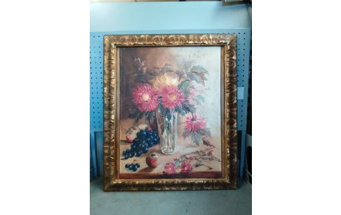 HUILE SUR TOILE NATURE MORTE