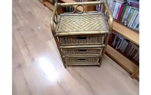 CHIFFONNIER ROTIN 3 TIROIRS