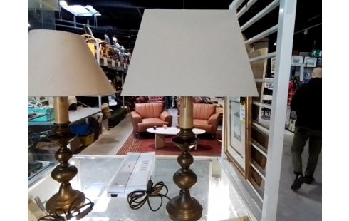 LAMPE DECO PIED LAITON