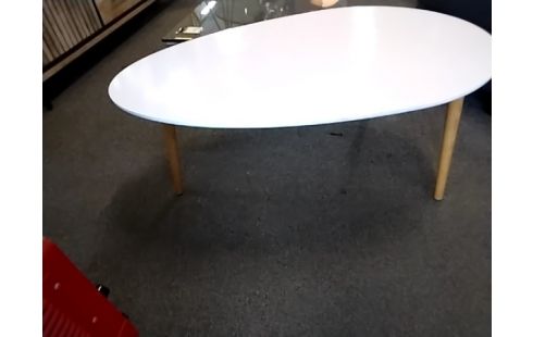 TABLE BASSE ovale blanche TABLE BASSE OVALE BLANCHE