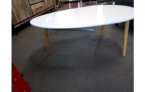 TABLE BASSE ovale blanche TABLE BASSE OVALE BLANCHE