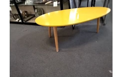 TABLE BASSE ovale jaune TABLE BASSE OVALE JAUNE