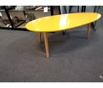 TABLE BASSE ovale jaune TABLE BASSE OVALE JAUNE