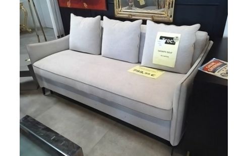 CANAPE CONVERTIBLE 3 PLACES CREME DIVA