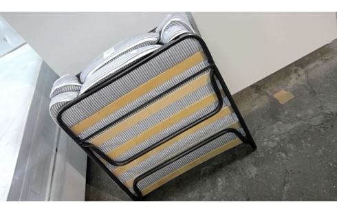 LIT PLIABLE SAFARI 80X190CM MÉTAL BLEU