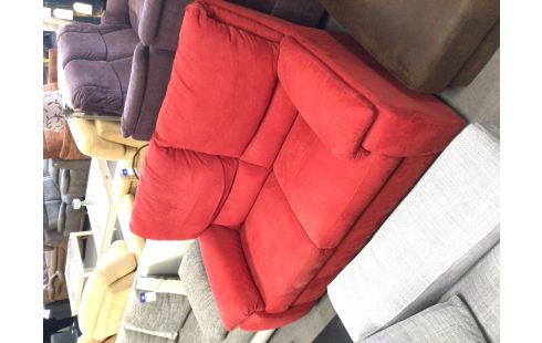 CANAPE 2 PLACES TISSU ROUGE