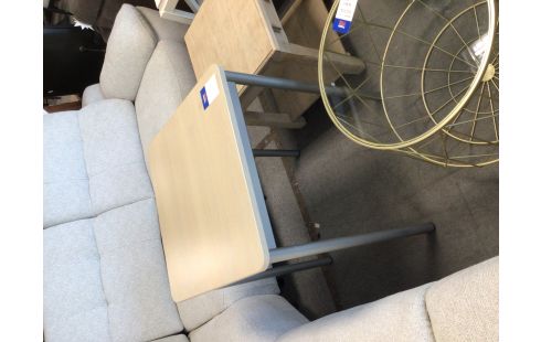 TABLE COULEUR HETRE PIED METAL