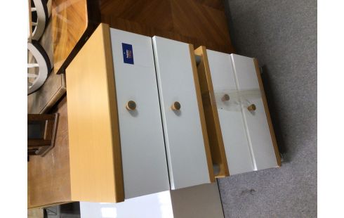 CHEVET COULEUR HETRE BLANC LA PAIRE