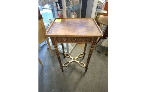 SELLETTE STYLE LOUIS XVI DORÉ CUIR