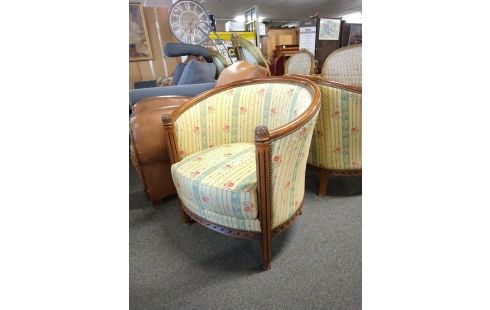 FAUTEUIL TONNEAU TEINTE MERISIER