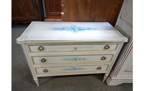 COMMODE STYLE LOUIS XVI PEINTE