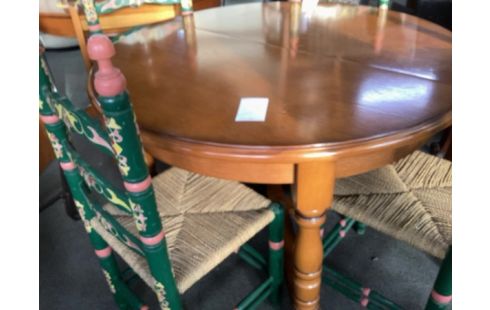 TABLE RONDE 1ALLONGE BOIS RUSTIQUE