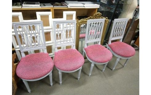 4 CHAISES RELOOKÉES GRISE